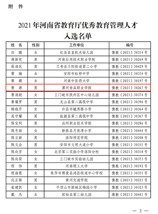 經(jīng)濟管理系曹源主任入選2021年河南省教育廳優(yōu)秀教育管理人才(圖2)